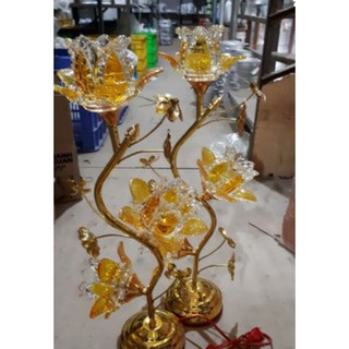 Đèn thờ cao 55cm pha lê