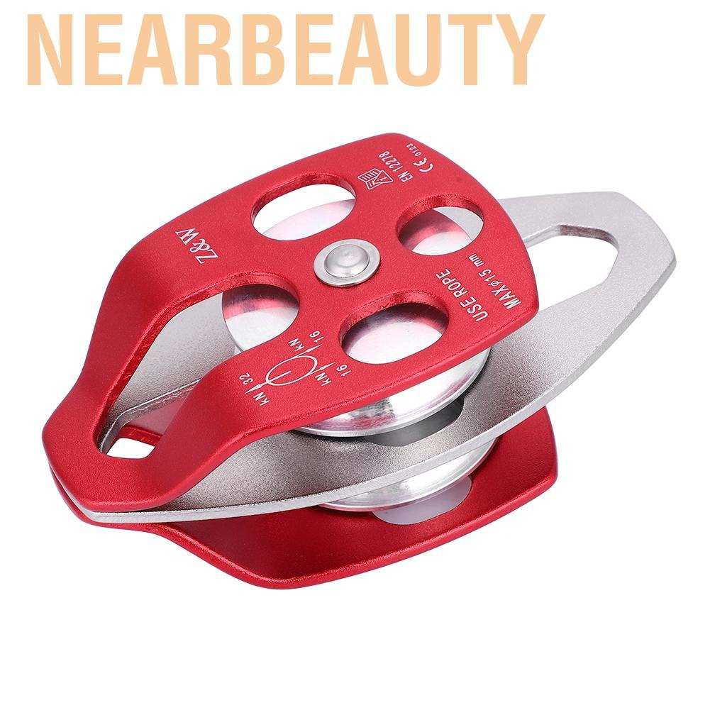 Nearbeauty Aluminium Magnesium Alloy Heavy Duty Single Swivel Rope Pulley Block Climbing Safety Equipment