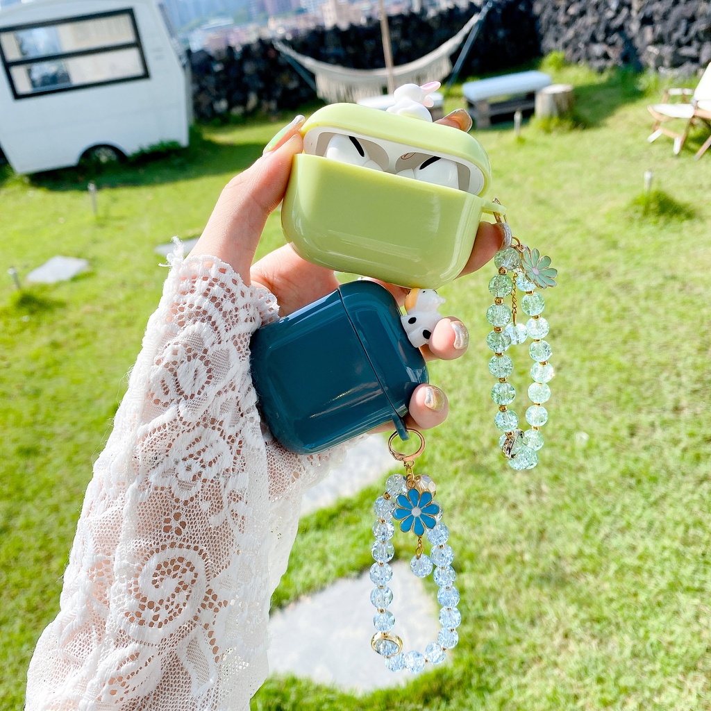 Vỏ Bảo Vệ Hộp Sạc Tai Nghe airpods pro airpods 1/2 Kết Nối Bluetooth Không Dây Mềm Mại Dễ Thương DIY