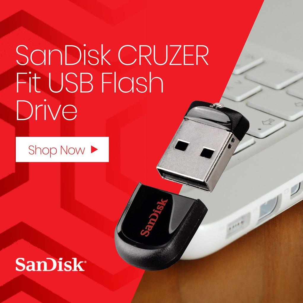 Usb Sandisk Cruzer Fit CZ33 - USB 16GB / 32GB 2.0 mini siêu nhỏ - Bảo hành 5 năm | BigBuy360 - bigbuy360.vn
