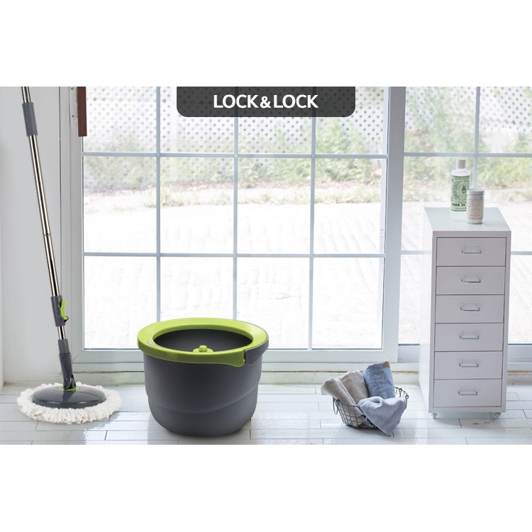 [TẶNG THÊM 2BÔNG LAU] Bộ Lau Nhà Mini Thép Không Gỉ Ettom Lock&amp;Lock - 2 bông lau Microfiber