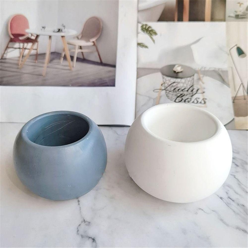 LEISURE Khuôn Silicone Làm Chậu Hoa / Nến Bằng Resin Độc Đáo Trang Trí Nhà Cửa DIY