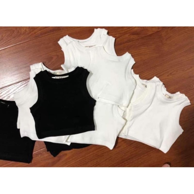 Set áo ba lỗ croptop quần dài bé gái