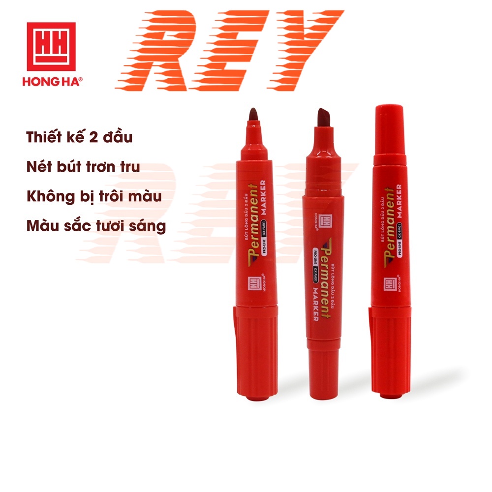 [Giao hỏa tốc] HỘP 10 Bút lông dầu cây lớn không bôi được Hồng Hà GX-PM01 - 6668