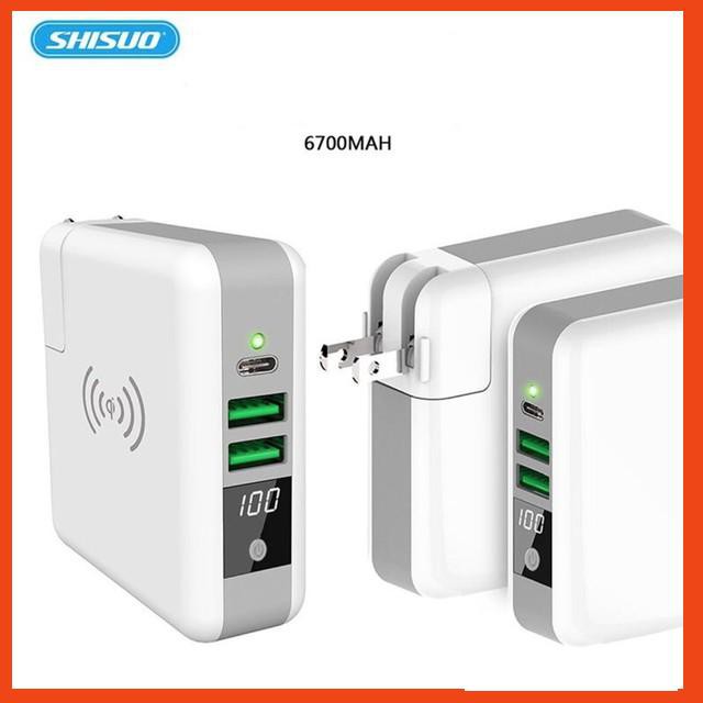 Cốc sạc nhanh kiêm pin sạc dự phòng không dây 6700mAh QI Wirless - Giá siêu hấp dẫn