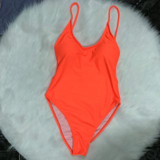 Bikini 1 mảnh Cam neon