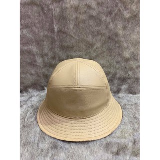 Mũ bucket da PU xịn hàng cao cấp màu kem