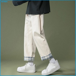 Quần Kaki Baggy Nam Nữ- KAKI Ống Suông Unisex - Kiểu quần kaki đen và be họa tiết sọc caro.