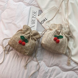 [ORDER] Túi cói mini cherry dây rút cực xinh