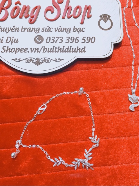 LẮC CHÂN BẠC HÌNH LÁ | BigBuy360 - bigbuy360.vn