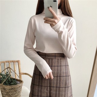 NUZIRO  Áo Thun Dài Tay Cổ Tròn Nhiều Màu Thiết Kế Đơn Giản Cho Nữ