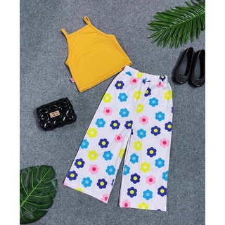 Set áo yếm phối quần hoa