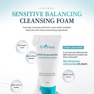 Sữa rửa mặt Isntree SENSITIVE BALANCING CLEASING FOAM