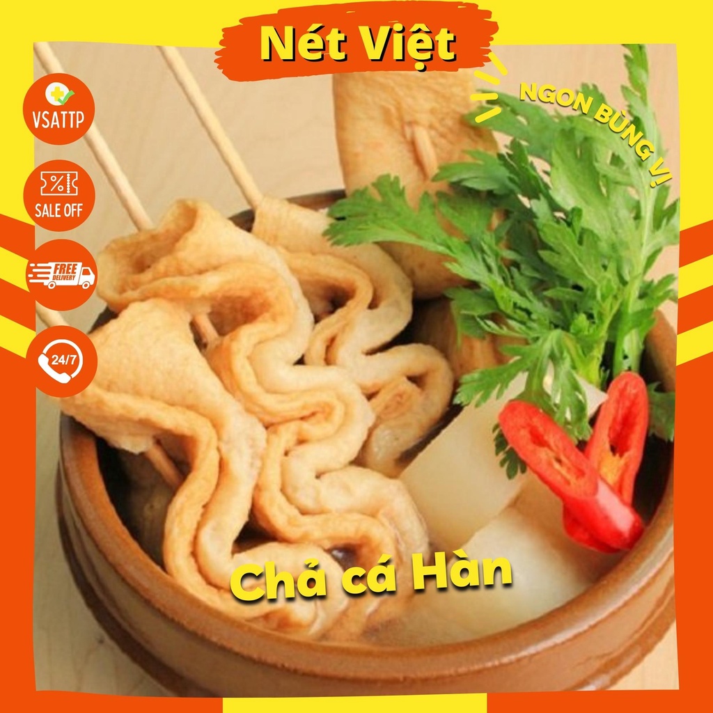 Chả Cá Hàn Busan Jagalchi Hwangong Umook, Chả Cá Chiên Bích Trăm Gói 450gr