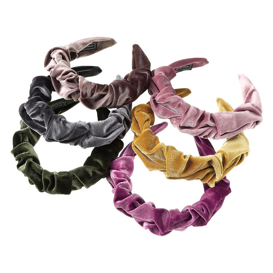 Băng Đô Vải Nhung Màu Trơn Thời Trang Hàn Quốc Cho Nữ