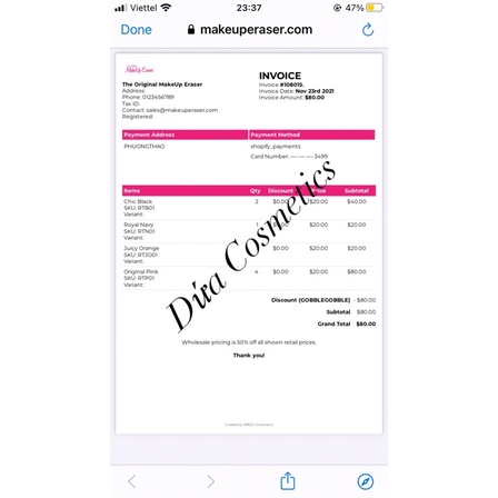 [ĐỦ BILL] KHĂN TẨY TRANG MAKEUP ERASER | BigBuy360 - bigbuy360.vn