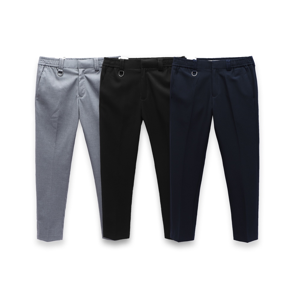 Quần tây nam HEBOZ chất vải âu co giãn nhẹ lưng thun 2/3 kèm móc chìa khóa 3M 00001050