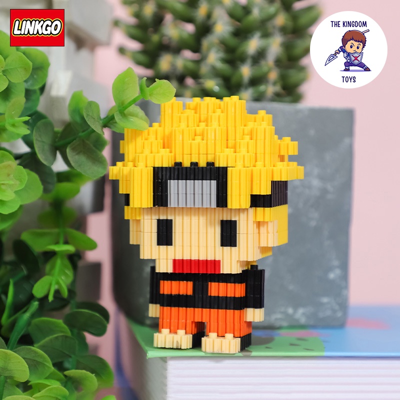 Đồ Chơi Lắp Ráp Kiểu LEGO LINKGO Ninja Làng Lá Naruto Sasuke Kakashi Itachi Gaara Rock Lee Mô Hình Nhân Vật 3D Chibi