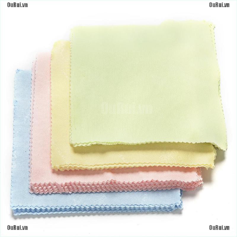 Set 100 Khăn Lau Mắt Kính Bằng Vải Sợi Nhỏ Nhiều Màu Sắc