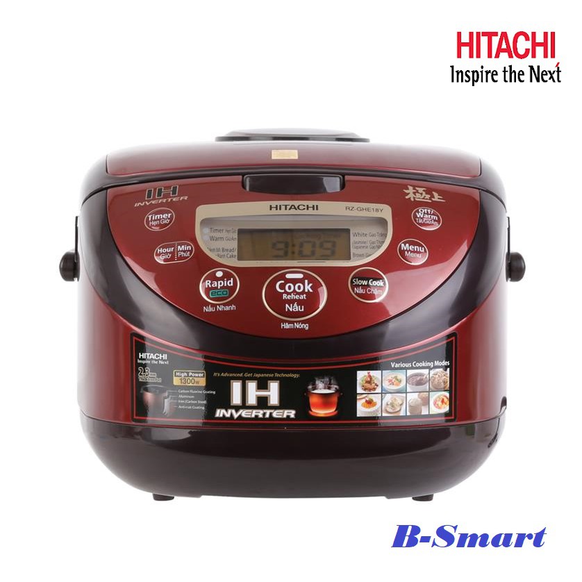 [Mã ELHADEV giảm 4% đơn 300K] Nồi cơm điện từ cao tần Hitachi RZ-GHE18 1.8 lít