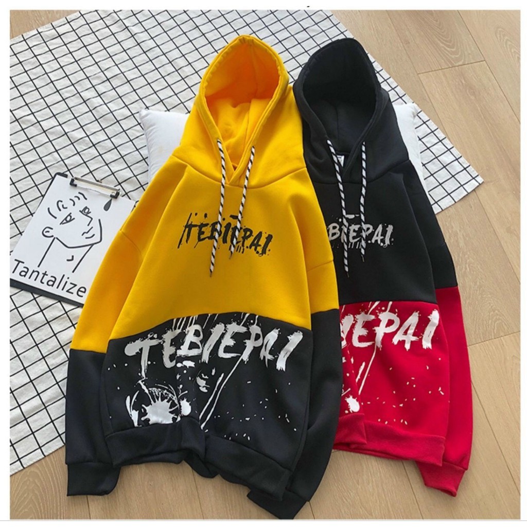 ÁO HOODIE NÓN MÀU VÀNG UNISEX NAM NỮ VẢY SƠN TEBIEPAL Vương Anh Shop