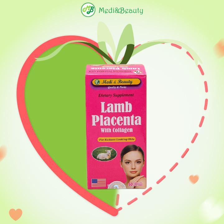 Bộ sản phẩm LAMB PLACENTA Nhau thai cừu _Tặng_ Bổ Xương Khớp SHARK Cartilage 500mg_Robinson Pharma USA - Medibeauty.