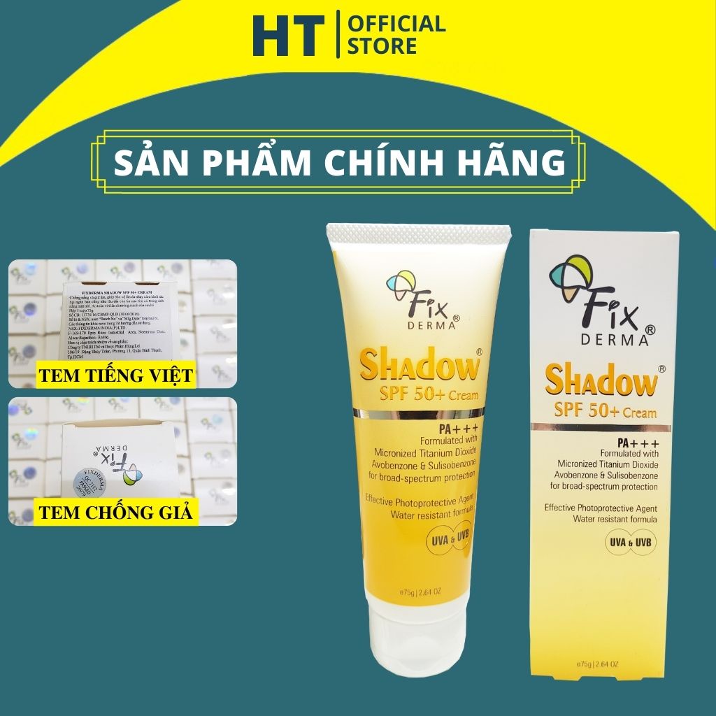 Kem Chống Nắng Fixderma Shadow Cream SPF 50 - Fixderma Shadow Gel Spf 30 Chống Nắng Phổ Rộng