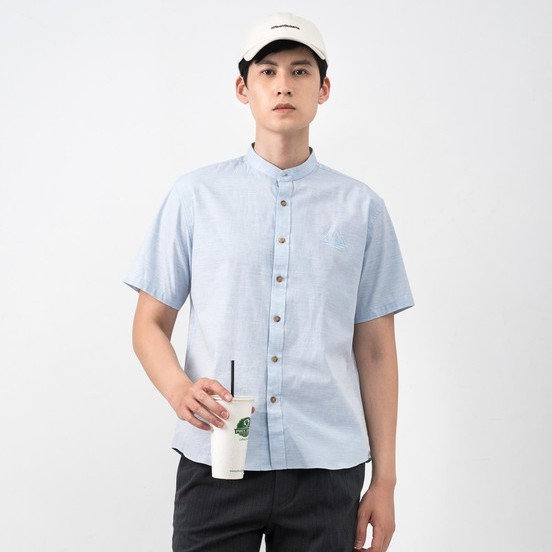 Áo sơ mi ngắn tay cổ tàu local brand 360 Boutique-SHNTK212