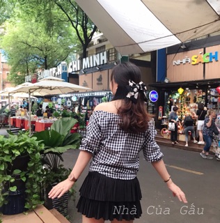 Kẹp tóc nơ hoa cúc dễ thương ( ảnh thật - có sẵn)