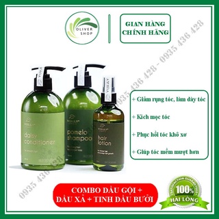 ⚡TẶNG VÍ⚡ Combo 3 chai Dầu gội + Dầu xả + Tinh dầu bưởi Vijully, ngăn rụng tóc, kích mọc tóc, phục hồi tóc hư tổn