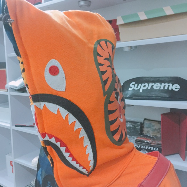 Áo Bape Hoodie Jacket OrangeBlue