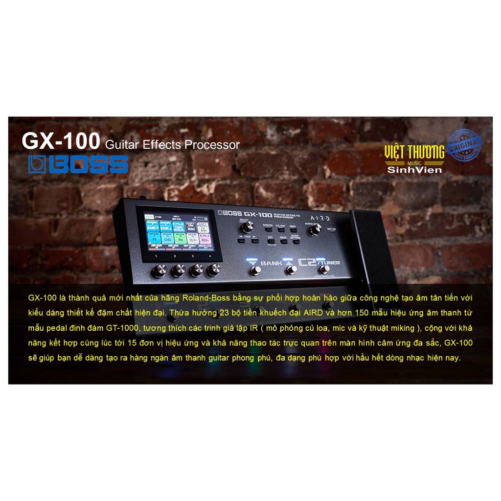 Thiết bị tạo hiệu ứng âm thanh cho đàn guitar và bass BOSS GX-100 chính hãng