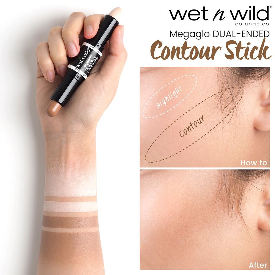 BÚT TẠO KHỐI &amp; HIGHLIGHT 2 ĐẦU WET N WILD MEGALO DUAL ENDED CONTOUR STICK CHÍNH HÃNG - 7357