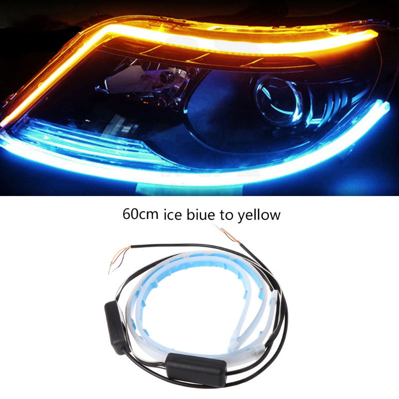 Đèn LED DRL Siêu Mỏng Linh Hoạt Chống Thấm Nước Cho Xe Hơi