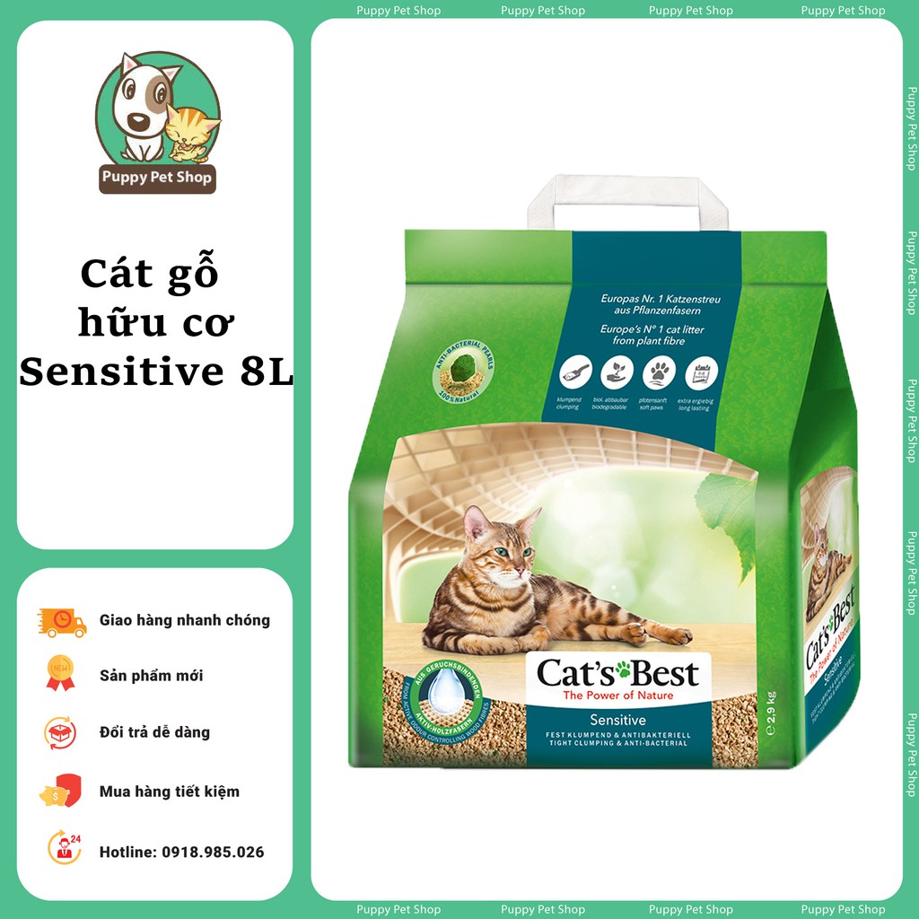 Cat’s Best Sensitive Cát Vệ Sinh Hữu Cơ Cho Mèo 8L