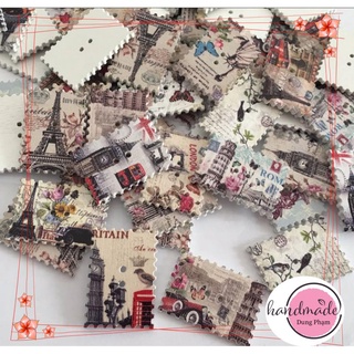 [ 4 chiếc ] Cúc Gỗ Handmade  trang trí scrapbook, cúc áo/ 2,5cmx3.5cm