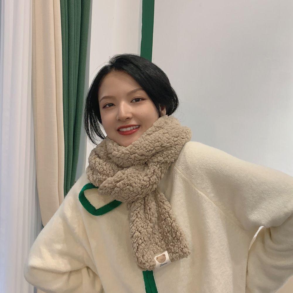 Khăn Choàng Cổ Mùa Đông Dày Dặn Ấm Áp In Họa Tiết Chữ Dễ Thương Cho Nữ