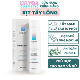 Kem tẩy lông DETVFO 150ml Hair Removal Cream Dịu nhẹ không đau rát - Xịt tẩy lông DÉTVFO dạng bọt mọi loại da TL02