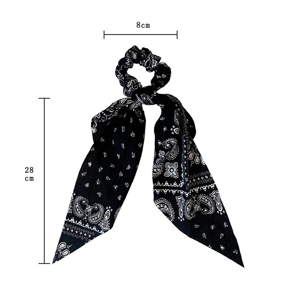 Dây Buộc Tóc Ruy Băng Co Giãn In Họa Tiết Hoa Phong Cách Bohemian Đơn Giản Cho Nữ Giá Đỡ