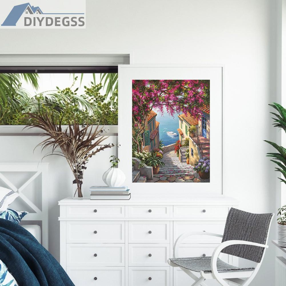 Tranh Thêu Chữ Thập Hình Thành Phố 11ct Diy