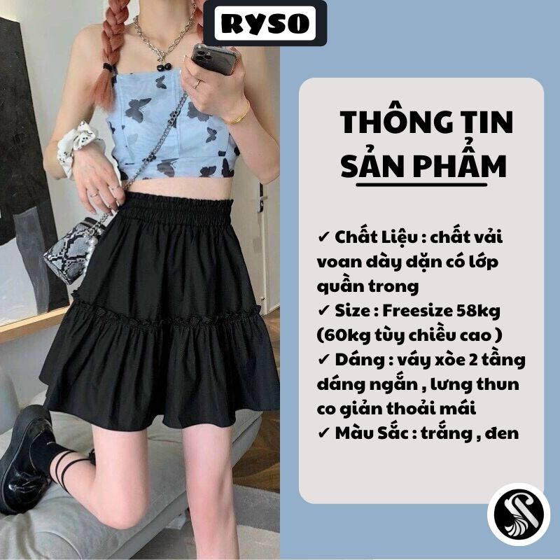 Chân Váy Xòe Ulzzang 2 Tầng Dáng Ngắn Chữ A Chất Vải Voan ( Có Quần Trong ) | BigBuy360 - bigbuy360.vn
