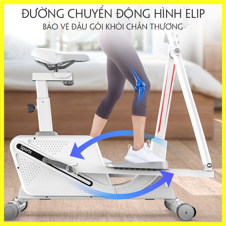 Xe Đạp Tập Thể Dục Đa Năng Trong Nhà  Giảm Cân Hiệu Quả - Máy Tập Thể Hình Elip Đa Chức Năng