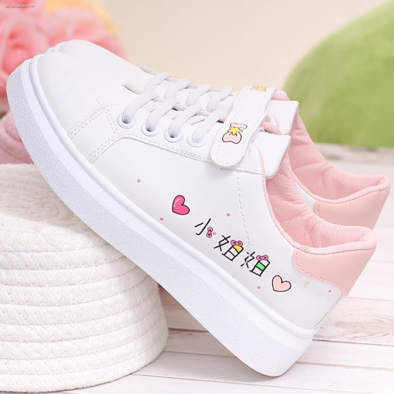 Giày thể thao bằng da thời trang mùa thu cho bé gái 9-10-11-12-13-15 tuổi