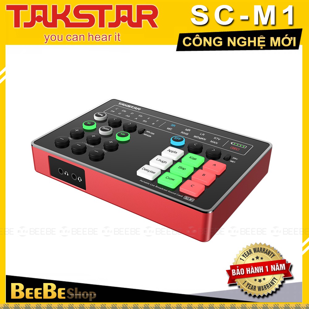 Takstar SC-M1 - Sound Card Hát Karaoke LiveStream có Autotune