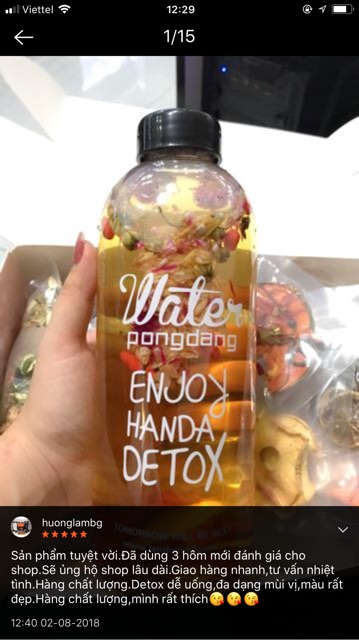 Combo Detox Đặc biệt (set full 30 goi, vỏ hộp, binh pha 1Lit, túi đựng bình, 10 goi đường)