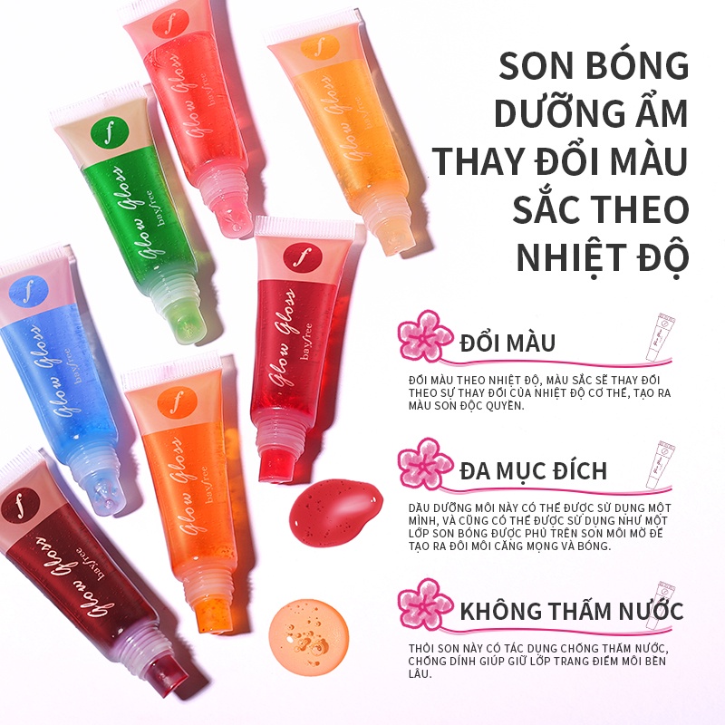 Son dưỡng ẩm BAYFREE lâu trôi thay đổi màu sắc theo nhiệt độ tự nhiên 8ml