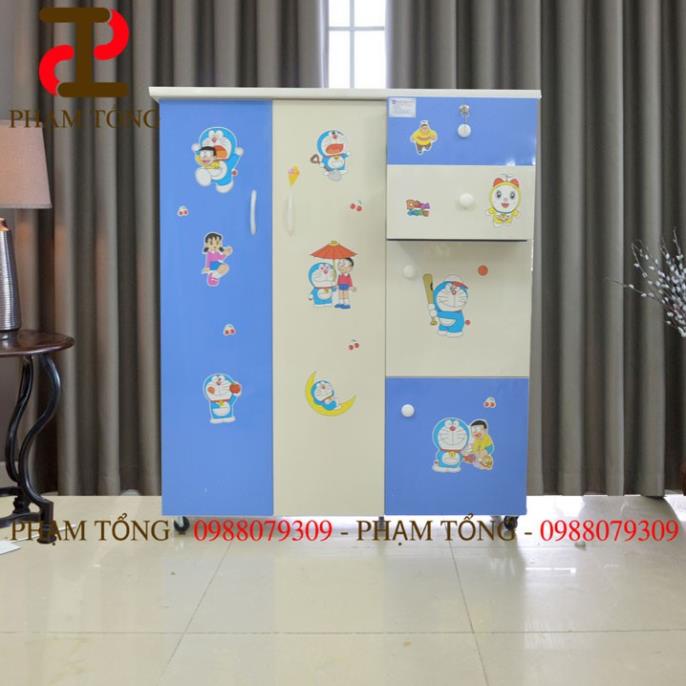 Tủ quần áo trẻ em dán ddorremon  Miễn phí giao hàng