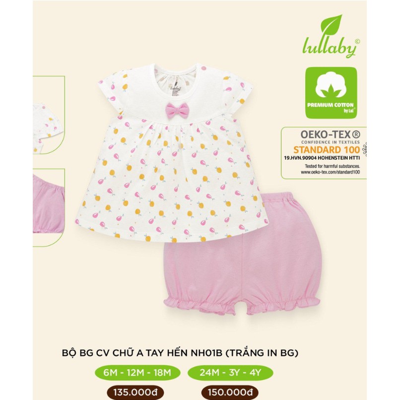 [FAFRINW05 giảm tối đa 30k đơn 150k]Bộ cài vai Lullaby họa tiết hoa quả NH01B và NH02B