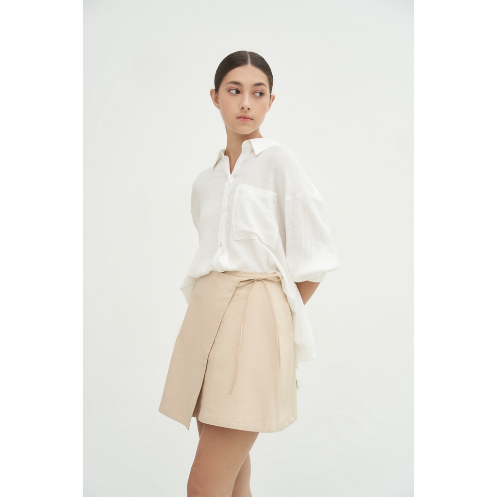 Nosbyn - Chân Váy Ngắn Vạt Đắp - N208-S003