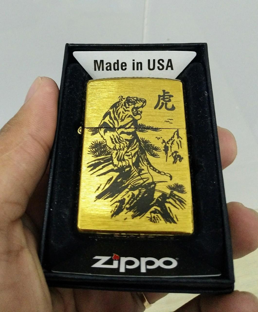 Vỏ Bật Lửa Zippo  Khắc Laze Mãnh Hổ